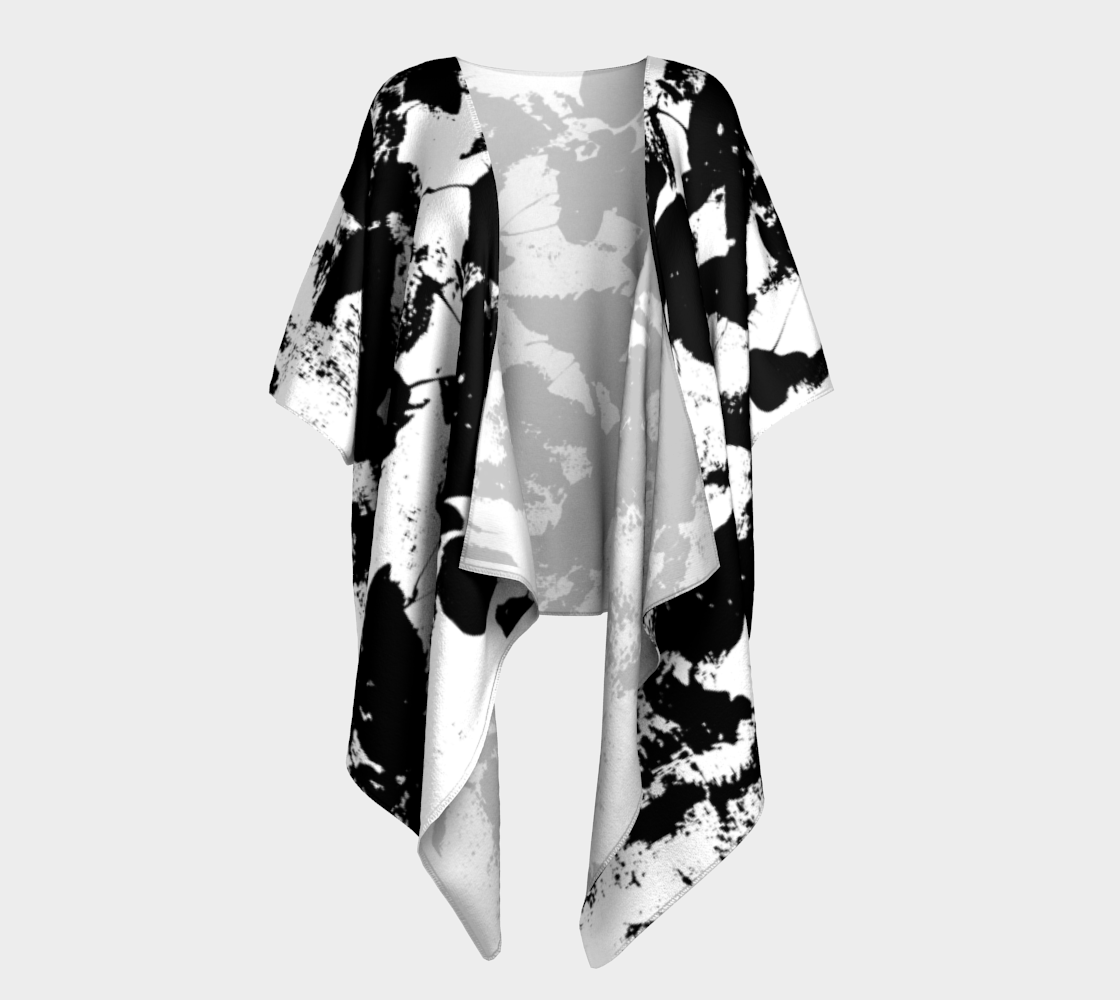 Draped Kimono The Black and White