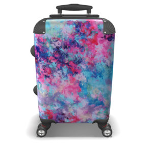 colorful carry on luggage by jro art