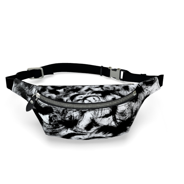 The Black and White Fanny Pack by Artist Jennifer Rae Ochs