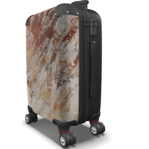 side view copper ombre suitcase