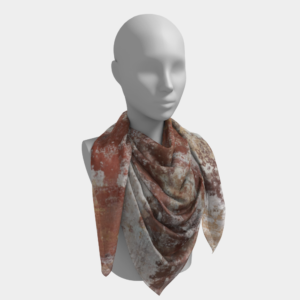 copper ombre square scarf on model