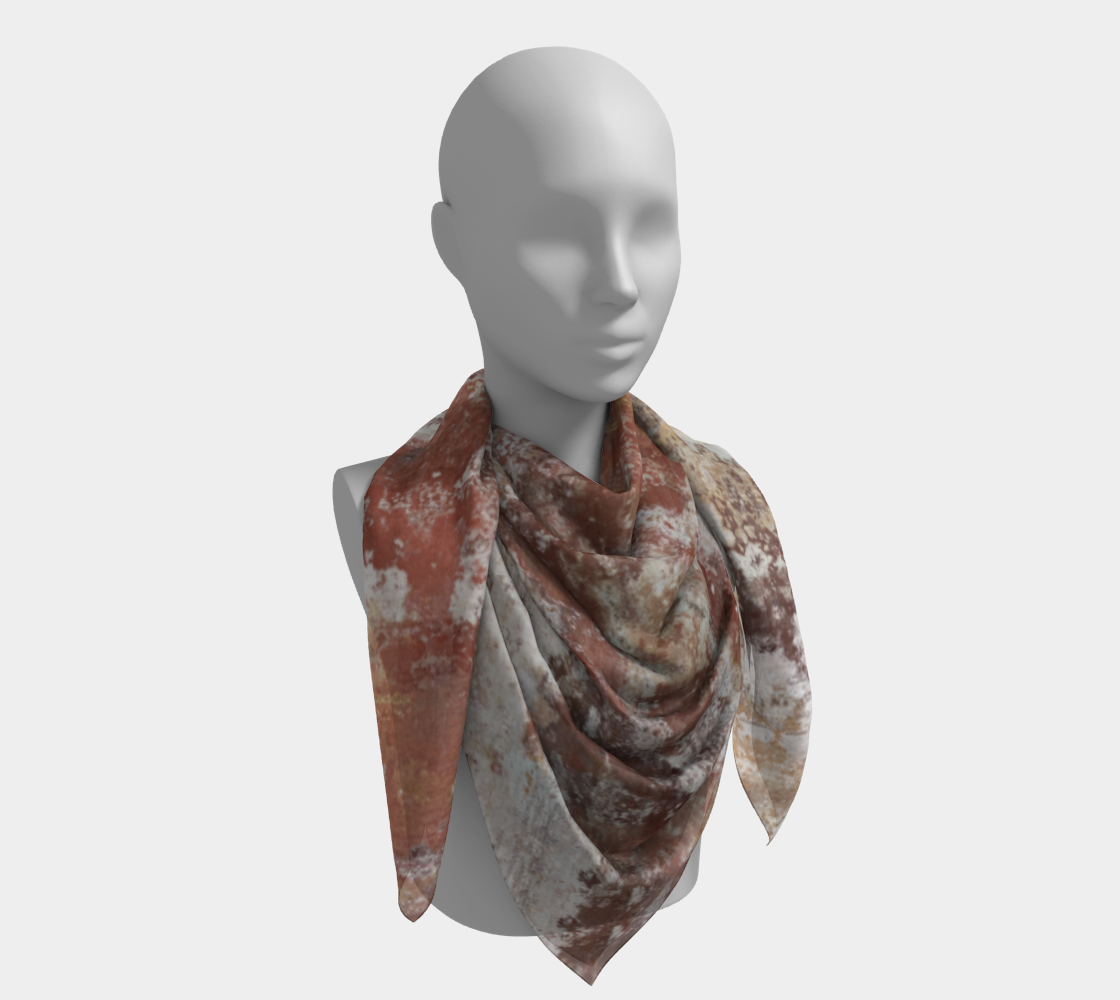 copper ombre square scarf on model