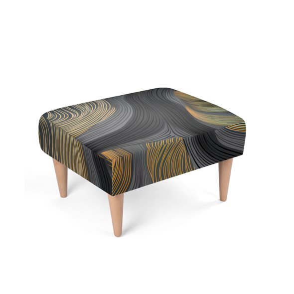 Footstool, The Jet Set Collection, Paris by Artist JRO ART