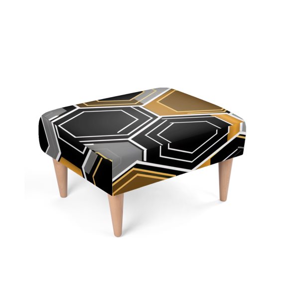 Footstool, jet set collection, home decor by jro art